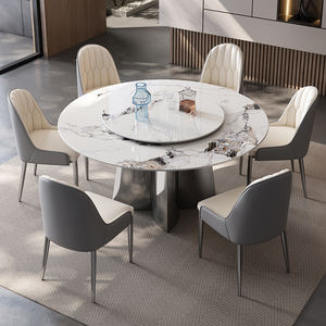 Tavolo da pranzo con piattaforma girevole in pietra Super cristallo per mobili per <span class=keywords><strong>la</strong></span> casa, semplice e lussuoso tavolo da pranzo - Product Image 5
