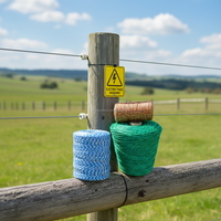Poteaux de clôture en acier UV pour bovins, ovins et chevaux, fil polyéthylène de 2 mm à 3,5 mm, corde de clôture électrique pour bétail