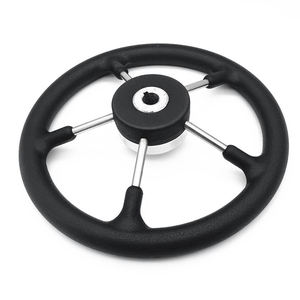 Fábrica al por mayor Hardware para barcos 5 radios accesorios marinos 320mm negro 320mm barco yate volante - Product Image 3