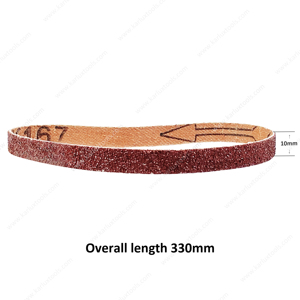 10x330 มม.P40-1000 ตะแกรงบด<span class=keywords><strong>กระดาษทราย</strong></span><span class=keywords><strong>กระดาษทราย</strong></span>อลูมิเนียมออกไซด์เข็มขัดขัดแบบวงกลมสําหรับเข็มขัด Sander - Product Image 4