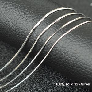 Cadenas de joyería fina, collar de serpiente redondo de plata S925 Real para colgante, cadena de serpiente importada de plata de ley 100% 925 para mujer - Product Image 2