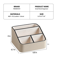 Organisateur de stylos de bureau en cuir PU avec compartiments pour le bureau, le salon, la table basse, le rangement de la télécommande