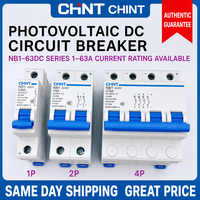 Disjoncteur miniature CHINT NB1-63DC DC 1P 2P 4P 50A DC500V DC1000V pour systèmes solaires photovoltaïques