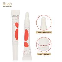 Tube souple vide personnalisé D19 10 ml pour cosmétiques, crème pour les yeux, huile à lèvres, gloss, avec applicateur en céramique