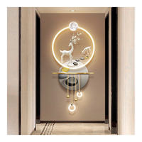 Art mural 3D de luxe en forme de cerf Peinture de décoration acrylique Peinture murale imprimée UV Lampe à LED Décoration intérieure lumineuse Art Déco Design Toile