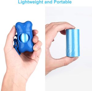 Sacs à déjections canines avec distributeur, sacs à excréments pour animaux de compagnie, sacs de nettoyage portables pour l'extérieur, vente en gros - Product Image 2