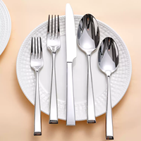 Ensemble de couverts de mariage de luxe épais et de haute qualité, écologiques et durables, en acier inoxydable 18/10 de qualité supérieure, logo personnalisé