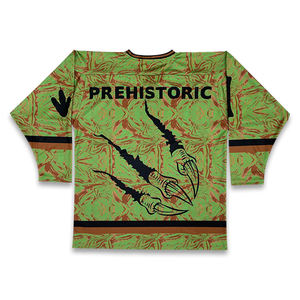 Maillot de hockey sur glace unisexe personnalisé, imprimé, à séchage rapide, respirant, confortable, en spandex/coton, de haute qualité, OEM, pour le sport en plein air - Product Image 6