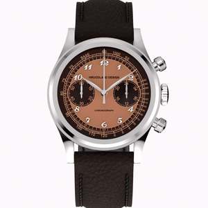 Livraison gratuite, montre pour homme de haute qualité, chronographe rétro, verre saphir bombé 5 ATM, acier inoxydable 316L, quartz, en vente - Product Image 3