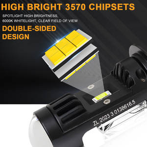 Phares LED de voiture Y10PRO H4/H11/H7/H8/9005/HB3/HB4 12V 6000K 6000lm 65W Étanche Adaptation Universelle Mini Lentille de Phare - Product Image 5