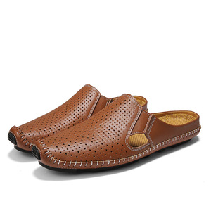 Sandalias de cuero de vaca deportivas sin talón para hombre, talla grande, para verano, con suela de goma, ideales para dropshipping 2026 - Product Image 3