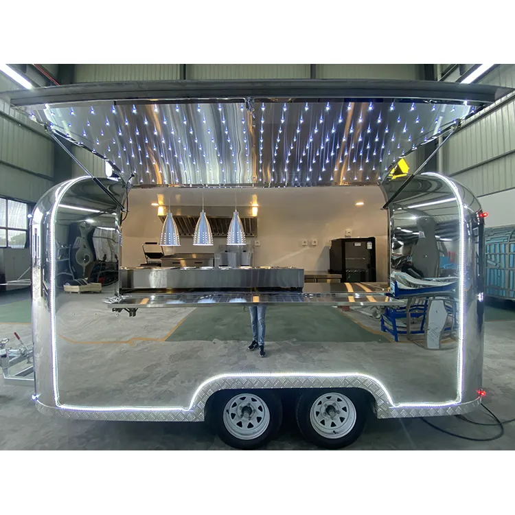 2024 Concession Airstream Fast Food Trailer Fully Equipped Ice Cream Electric Food Truck