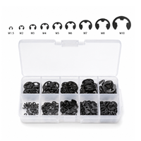 120pcs Assortment Kit 1.5-10mm Stainless Steel Shaft External Retaining Ring E Clip Snap Circlip Washer for Shaft Fastener