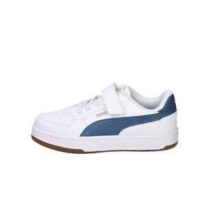 Scarpe da ginnastica Puma per bambini bianche e blu con chiusura in velcro, scarpe casual - Product Image 1