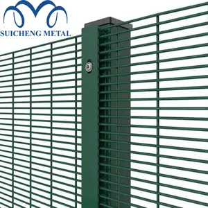 358 Fence Anti Climb High Density Clear Vu Prison Fence Panels Security Fence For Airport Railway Prison