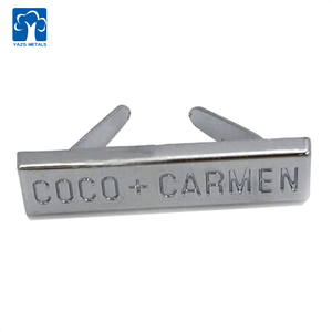 Placa de metal de latón antigua personalizada para mujer, bolso, monedero, placa de metal - Product Image 3
