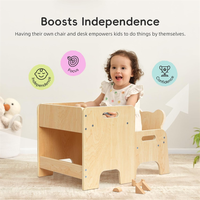 Table et chaise de sevrage en bois Montessori moderne pour enfants pour le salon des tout-petits