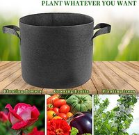 3 gallons pour terrasse jardin champignon/légume/fleur/plante biodégradable noir aération nylon tissu non tissé fibre végétale durable