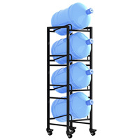 Porte-bouteilles d'eau seau robuste personnalisé à 5 niveaux Support de rangement détachable de 5 gallons avec fonctions d'affichage
