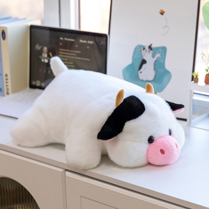 Vente en gros usine : Coussin à câliner en peluche <span class=keywords><strong>ferret</strong></span> blanc mignon et rond, super doux et confortable - Product Image 3