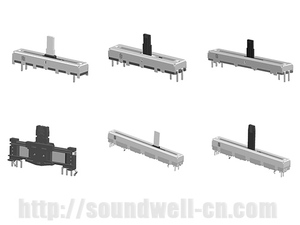 Muestra de Potenciómetro Deslizante LED SC de 15 mm, Faders de 200k, Deslizadores de Volumen con Tapa de Goma, Audio Estéreo - Product Image 5