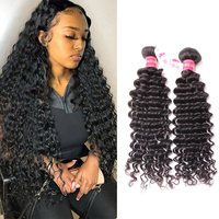 Оптовые поставки 100% бразильских волос Deep Wave Remy в пучках, 10-34 дюйма, двойной вытяжки, для наращивания