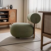 Fauteuil simple en bois massif de luxe nordique, rembourré de mousse, style moderne minimaliste, rouge, pour salon, hôtel, chaise de loisirs