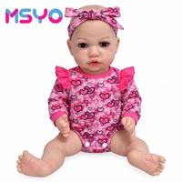 Boneka Bayi Reborn Vinyl MSYO 45cm Buatan Tangan Interaktif Suara Menangis dan Tertawa Hadiah Selamat Datang