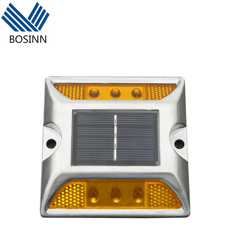 LED 갑판 조명 방수 무선 야외 경고 단계 태양 도로 스터드 진입로 가든 산책로 단계 플래시 조명