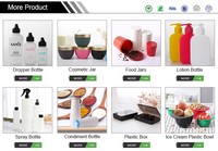 Haute qualité rose PE Lotion crème soins de la peau bouteille ensemble Source usine luxe en plastique emballage cosmétique pour shampooing