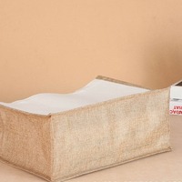 Bolso de compras de yute de arpillera reutilizable, ecológico, de gran capacidad, personalizado, con mango resistente