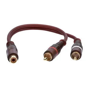 2rca vrouwelijke mannelijke kabel Suppliers-1rca Vrouwelijke Om 2x Dual Rca Male Av Splitter Audio Kabel