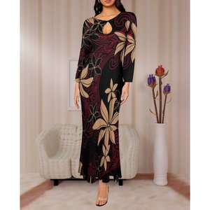 Robe de soirée style sirène à imprimé de <span class=keywords><strong>tatouage</strong></span>, tenue de style polynésien, grande taille, île du pacifique, 2023 - Product Image 3