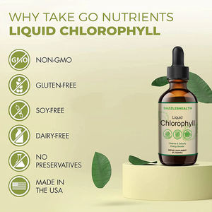 قطرات الكلوروفيل من خلاصة نباتية عضوية مخصصة ، مكمل للرعاية الصحية والطاقة النقية ، برطمان ماسون ، زجاجة برية معبأة بملصق خاص - Product Image 5