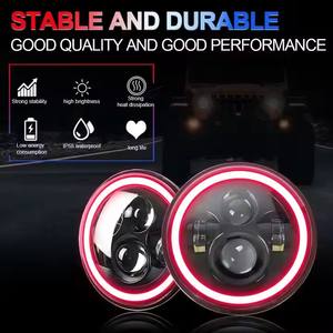 Faros LED Redondos de 7 Pulgadas con Halo Rojo, Azul y Verde, DRL 6000K, 3000LM, 30W, Bombilla H4, 12V, para Wrangler, para Autos Universales - Product Image 4