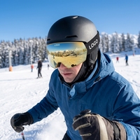 Masque de ski premium pour adulte, anti-rayures, grande vision, double lentille, protection UV400, fixation magnétique à changement rapide, compatible casque