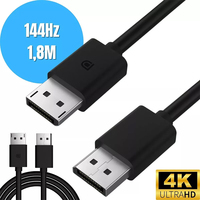 Câble DP haute définition 4K Xput, 5 m de long, cordon de connexion vidéo pour téléviseur 4K, ordinateur de bureau, carte graphique