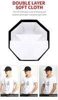 Triopo KX 55cm 65cm 90cm 120cm Boîte à lumière octogonale parapluie d'extérieur pour flash Speedlite