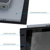 PC industriel tout-en-un à écran tactile 15 17 19 pouces IP65 PCAP Ipc sans ventilateur J4125 I5 I7 Linux Windows