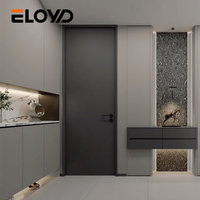 Porte d'entrée Eloyd moderne insonorisée, résistante à l'humidité, en aluminium et bois, avec cadre de sécurité, pour cloisons intérieures, durable