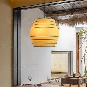 Lampe suspendue de style japonais faite à la main, base d'ampoule ronde E27, pour restaurant, salon de thé, salon, chambre à coucher, bureau - Product Image 3