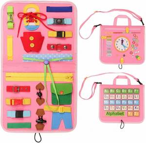 Bolsa Sensorial Personalizada con Color y Logotipo para Niños Pequeños, Juguetes Montessori, Juguete Educativo Portátil Promocional para Aprender a Vestirse - Product Image 5