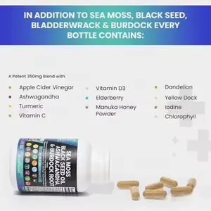 OEM/ODM suplemen Himalaya Shilajit Ashwagandha kapsul minyak biji hitam lumut laut campuran Vitamin & suplemen Mineral