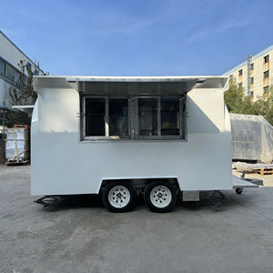 Carrito de Venta Ambulante Remolcable Blanco, Diseño con Remaches, Equipo Personalizable, Grado de Exportación, Vehículo Comercial para Alimentos, Hot Dogs, Helados - Product Image 2