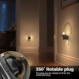 Luz Nocturna con Sensor de Anochecer a <span class=keywords><strong>Amanecer</strong></span>, Luz Nocturna LED, Luz Nocturna Pequeña para Montar en la Pared con Brillo Ajustable, Enchufable - Product Image 4