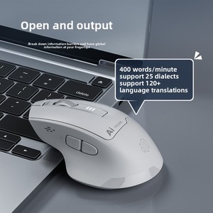 Беспроводная голосовая мышь INPHIC S6 с эргономичным дизайном для правой руки, бесшумная, с голосовым управлением, для зарядки, умная, для офиса, с ИИ-функциями - Product Image 3