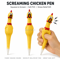 Poulet en caoutchouc qui couine, jouet anti-stress, jouet sensoriel en vinyle souple, dinde qui couine, cadeau de fête, cadeaux de Thanksgiving pour enfants