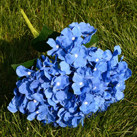 Bunga Hydrangea Sutra Murah Grosir untuk Pernikahan, Hydrangea Buatan Sentuhan Realistis untuk Dekorasi Ruangan