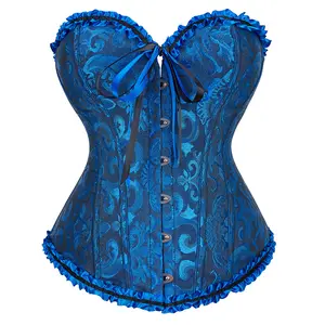 Corset Tops Voor Vrouwen Plus Size Renaissance Veters Uitgebeend Overbuste Corset Tube Top Strapless Bustier Lingerie