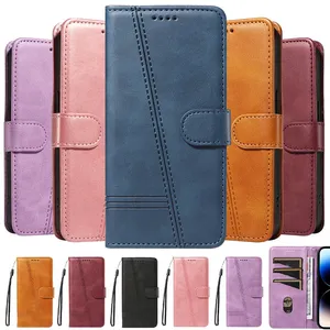 Ligne étui en cuir pour <span class=keywords><strong>Samsung</strong></span> Galaxy A32 A33 A34 A35 A52 A52S A53 A54 A55 A72 A73 5G M15 M54 M55 M62 M22 Flip Wallet Card Cover - Product Image 1